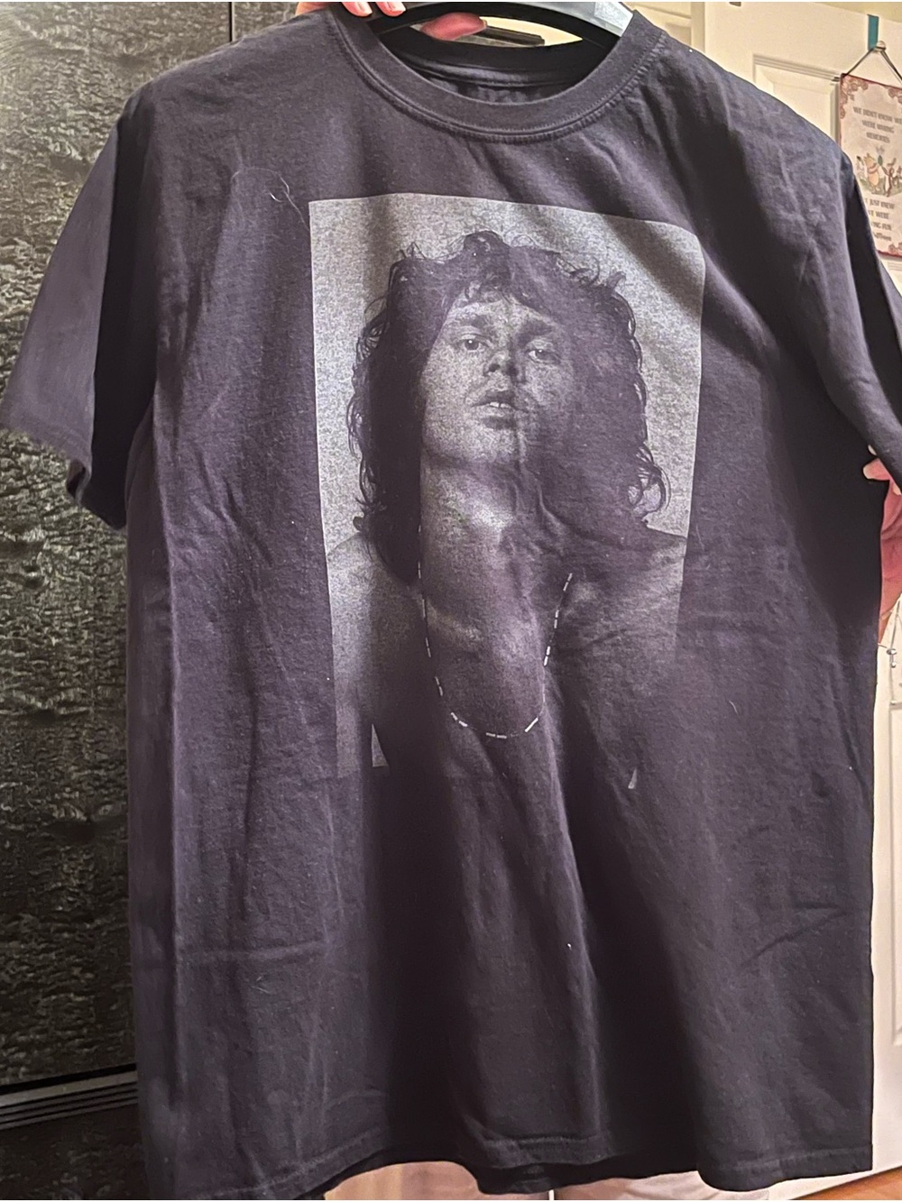 2/25$ NWOT Black “Jim Morrisson” Cotton Crewneck Tee- Retro Vibes
